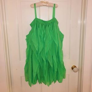 Juniors green ruffle dress